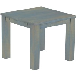 Esstisch 90x90 Rio Classico Taubengrau massiver Pinien Holztisch - vorgerichtet für Ansteckplatten - Tisch ausziehbar
