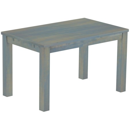 Esstisch 130x80 Rio Classico Taubengrau massiver Pinien Holztisch - vorgerichtet für Ansteckplatten - Tisch ausziehbar