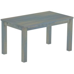 Esstisch 140x80 Rio Classico Taubengrau massiver Pinien Holztisch - vorgerichtet für Ansteckplatten - Tisch ausziehbar