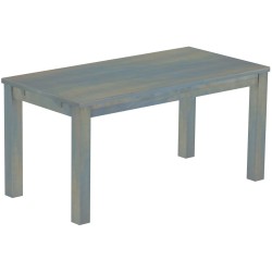 Esstisch 160x80 Rio Classico Taubengrau massiver Pinien Holztisch - vorgerichtet für Ansteckplatten - Tisch ausziehbar