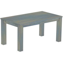 Esstisch 160x90 Rio Classico Taubengrau massiver Pinien Holztisch - vorgerichtet für Ansteckplatten - Tisch ausziehbar