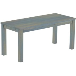 Esstisch 170x73 Rio Classico Taubengrau massiver Pinien Holztisch - vorgerichtet für Ansteckplatten - Tisch ausziehbar