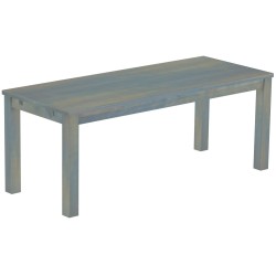 Esstisch 200x80 Rio Classico Taubengrau massiver Pinien Holztisch - vorgerichtet für Ansteckplatten - Tisch ausziehbar