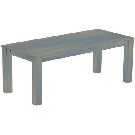 Esstisch 208x90 Rio Classico Taubengrau massiver Pinien Holztisch - vorgerichtet für Ansteckplatten - Tisch ausziehbar