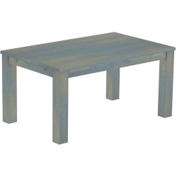 Esstisch 160x100 Rio Classico Taubengrau massiver Pinien Holztisch - vorgerichtet für Ansteckplatten - Tisch ausziehbar