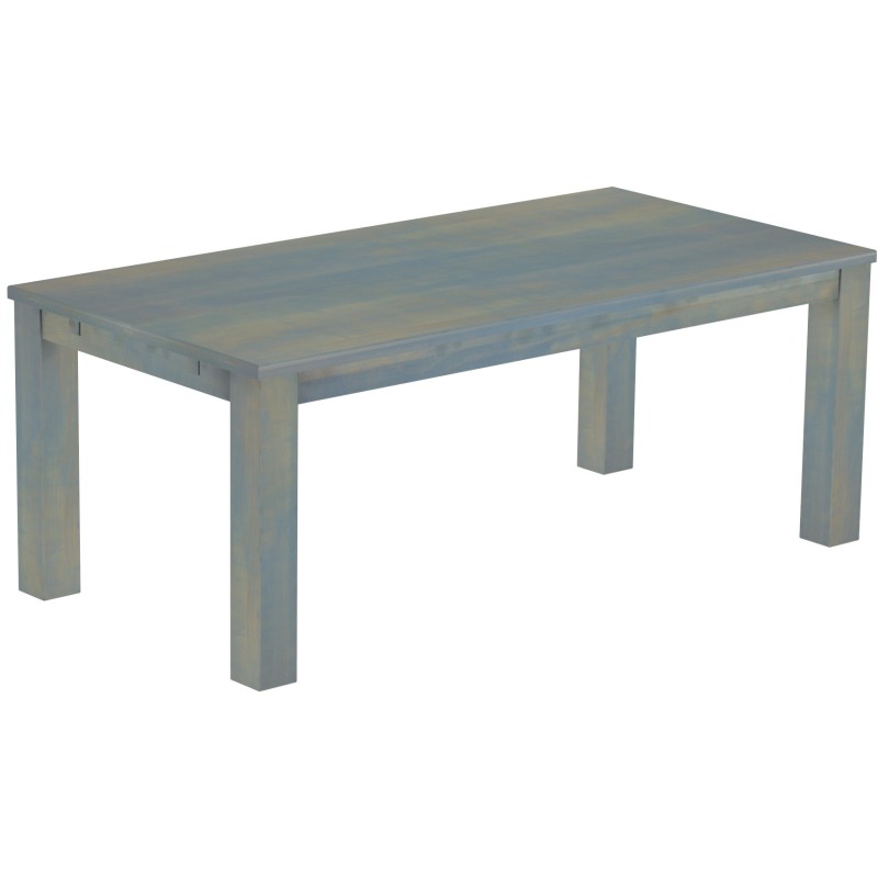 Esstisch 200x100 Rio Classico Taubengrau massiver Pinien Holztisch - vorgerichtet für Ansteckplatten - Tisch ausziehbar