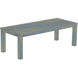 Esstisch 240x100 Rio Classico Taubengrau massiver Pinien Holztisch - vorgerichtet für Ansteckplatten - Tisch ausziehbar