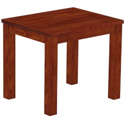 Esstisch 90x73 Rio Classico Mahagoni massiver Pinien Holztisch - vorgerichtet für Ansteckplatten - Tisch ausziehbar
