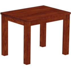 Esstisch 100x73 Rio Classico Mahagoni massiver Pinien Holztisch - vorgerichtet für Ansteckplatten - Tisch ausziehbar