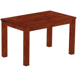 Esstisch 130x80 Rio Classico Mahagoni massiver Pinien Holztisch - vorgerichtet für Ansteckplatten - Tisch ausziehbar