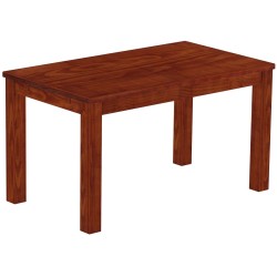 Esstisch 140x80 Rio Classico Mahagoni massiver Pinien Holztisch - vorgerichtet für Ansteckplatten - Tisch ausziehbar