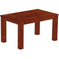 Esstisch 140x90 Rio Classico Mahagoni massiver Pinien Holztisch - vorgerichtet für Ansteckplatten - Tisch ausziehbar