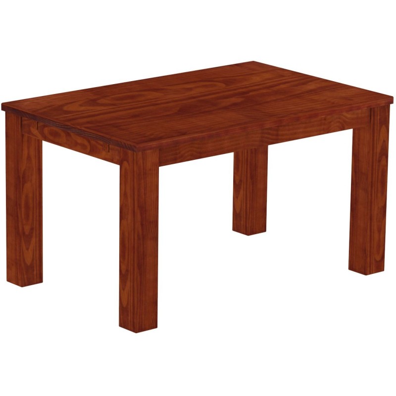 Esstisch 140x90 Rio Classico Mahagoni massiver Pinien Holztisch - vorgerichtet für Ansteckplatten - Tisch ausziehbar