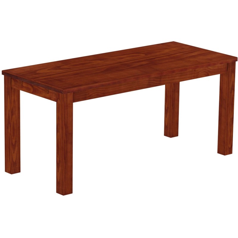 Esstisch 170x73 Rio Classico Mahagoni massiver Pinien Holztisch - vorgerichtet für Ansteckplatten - Tisch ausziehbar