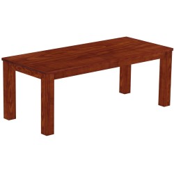 Esstisch 208x90 Rio Classico Mahagoni massiver Pinien Holztisch - vorgerichtet für Ansteckplatten - Tisch ausziehbar