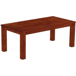 Esstisch 200x100 Rio Classico Mahagoni massiver Pinien Holztisch - vorgerichtet für Ansteckplatten - Tisch ausziehbar