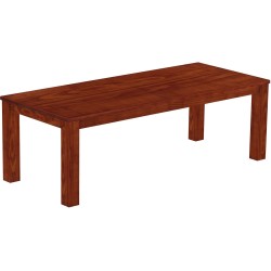Esstisch 240x100 Rio Classico Mahagoni massiver Pinien Holztisch - vorgerichtet für Ansteckplatten - Tisch ausziehbar