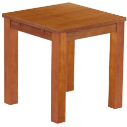 Esstisch 73x73 Rio Classico Kirschbaum massiver Pinien Holztisch - vorgerichtet für Ansteckplatten - Tisch ausziehbar