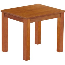 Esstisch 90x73 Rio Classico Kirschbaum massiver Pinien Holztisch - vorgerichtet für Ansteckplatten - Tisch ausziehbar