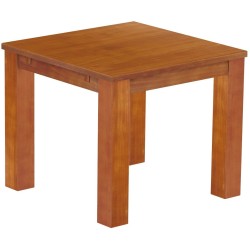 Esstisch 90x90 Rio Classico Kirschbaum massiver Pinien Holztisch - vorgerichtet für Ansteckplatten - Tisch ausziehbar