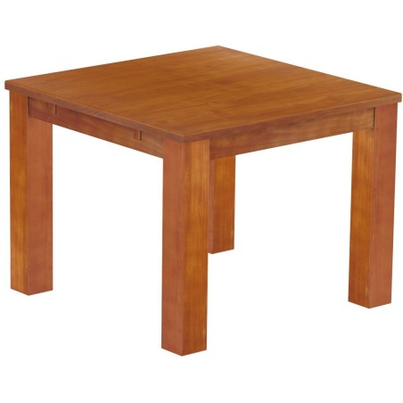 Esstisch 100x100 Rio Classico Kirschbaum massiver Pinien Holztisch - vorgerichtet für Ansteckplatten - Tisch ausziehbar