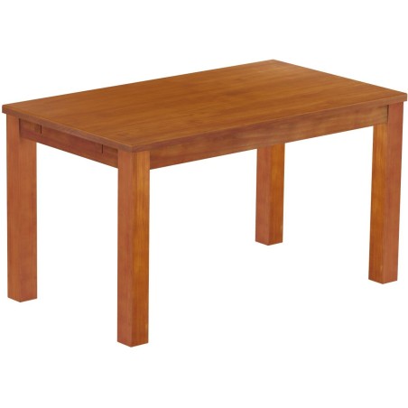Esstisch 140x80 Rio Classico Kirschbaum massiver Pinien Holztisch - vorgerichtet für Ansteckplatten - Tisch ausziehbar