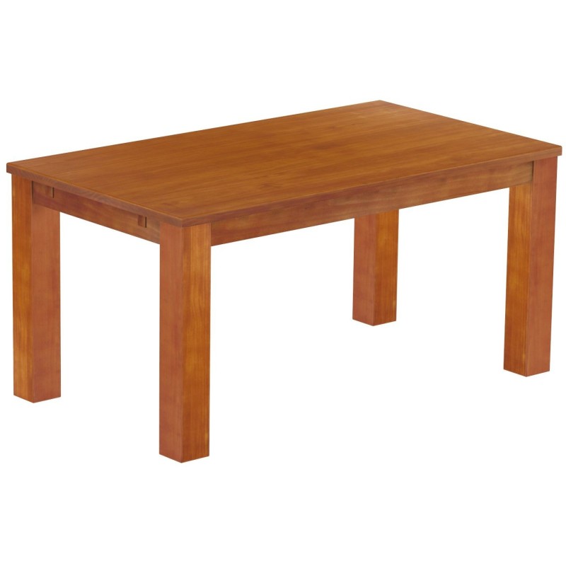 Esstisch 160x90 Rio Classico Kirschbaum massiver Pinien Holztisch - vorgerichtet für Ansteckplatten - Tisch ausziehbar