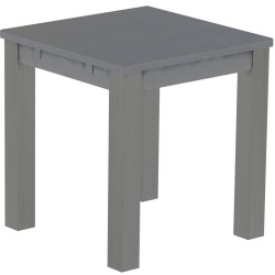 Esstisch 73x73 Rio Classico Seidengrau massiver Pinien Holztisch - vorgerichtet für Ansteckplatten - Tisch ausziehbar