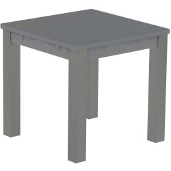 Esstisch 80x80 Rio Classico Seidengrau massiver Pinien Holztisch - vorgerichtet für Ansteckplatten - Tisch ausziehbar