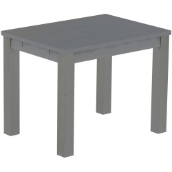 Esstisch 100x73 Rio Classico Seidengrau massiver Pinien Holztisch - vorgerichtet für Ansteckplatten - Tisch ausziehbar