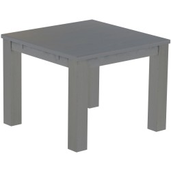 Esstisch 100x100 Rio Classico Seidengrau massiver Pinien Holztisch - vorgerichtet für Ansteckplatten - Tisch ausziehbar