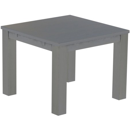 Esstisch 100x100 Rio Classico Seidengrau massiver Pinien Holztisch - vorgerichtet für Ansteckplatten - Tisch ausziehbar