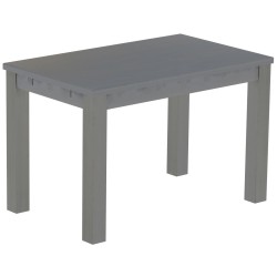 Esstisch 120x73 Rio Classico Seidengrau massiver Pinien Holztisch - vorgerichtet für Ansteckplatten - Tisch ausziehbar