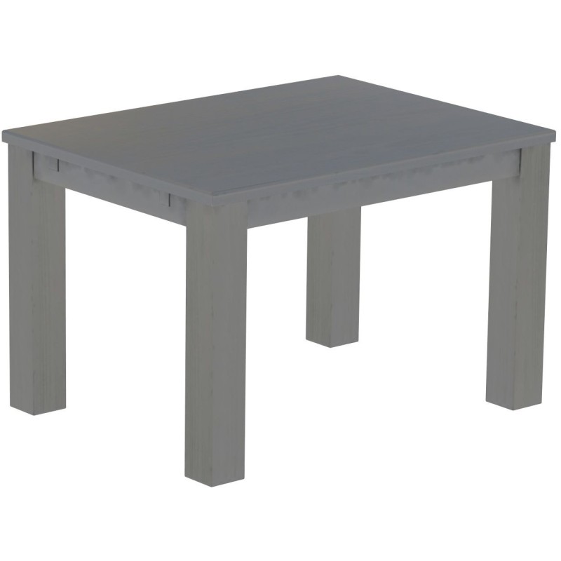 Esstisch 120x90 Rio Classico Seidengrau massiver Pinien Holztisch - vorgerichtet für Ansteckplatten - Tisch ausziehbar