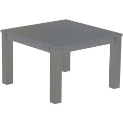 Esstisch 120x120 Rio Classico Seidengrau massiver Pinien Holztisch - vorgerichtet für Ansteckplatten - Tisch ausziehbar