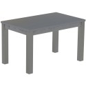 Esstisch 130x80 Rio Classico Seidengrau massiver Pinien Holztisch - vorgerichtet für Ansteckplatten - Tisch ausziehbar