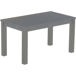 Esstisch 140x80 Rio Classico Seidengrau massiver Pinien Holztisch - vorgerichtet für Ansteckplatten - Tisch ausziehbar