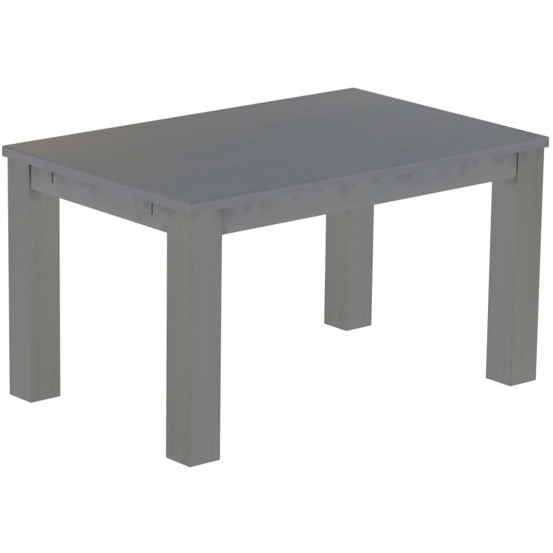 Esstisch 140x90 Rio Classico Seidengrau massiver Pinien Holztisch - vorgerichtet für Ansteckplatten - Tisch ausziehbar