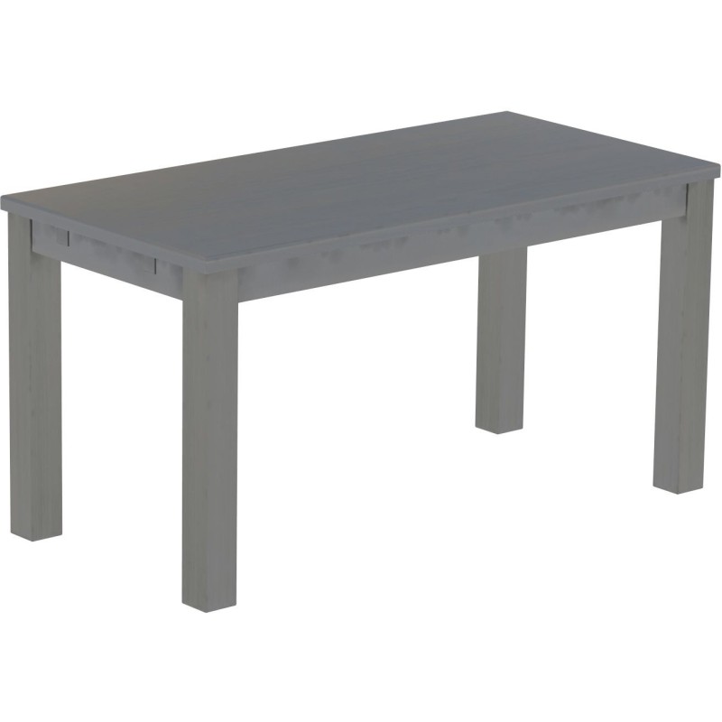 Esstisch 150x73 Rio Classico Seidengrau massiver Pinien Holztisch - vorgerichtet für Ansteckplatten - Tisch ausziehbar