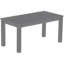 Esstisch 160x80 Rio Classico Seidengrau massiver Pinien Holztisch - vorgerichtet für Ansteckplatten - Tisch ausziehbar