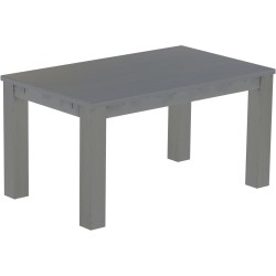 Esstisch 150x90 Rio Classico Seidengrau massiver Pinien Holztisch - vorgerichtet für Ansteckplatten - Tisch ausziehbar