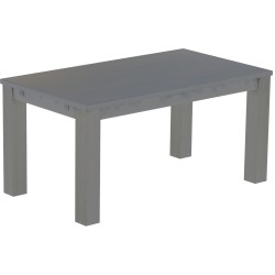 Esstisch 160x90 Rio Classico Seidengrau massiver Pinien Holztisch - vorgerichtet für Ansteckplatten - Tisch ausziehbar