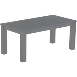 Esstisch 180x90 Rio Classico Seidengrau massiver Pinien Holztisch - vorgerichtet für Ansteckplatten - Tisch ausziehbar