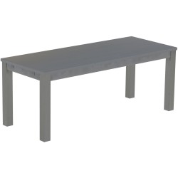 Esstisch 200x80 Rio Classico Seidengrau massiver Pinien Holztisch - vorgerichtet für Ansteckplatten - Tisch ausziehbar