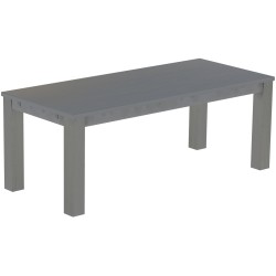 Esstisch 208x90 Rio Classico Seidengrau massiver Pinien Holztisch - vorgerichtet für Ansteckplatten - Tisch ausziehbar