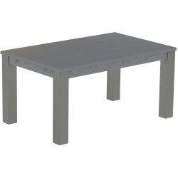 Esstisch 160x100 Rio Classico Seidengrau massiver Pinien Holztisch - vorgerichtet für Ansteckplatten - Tisch ausziehbar