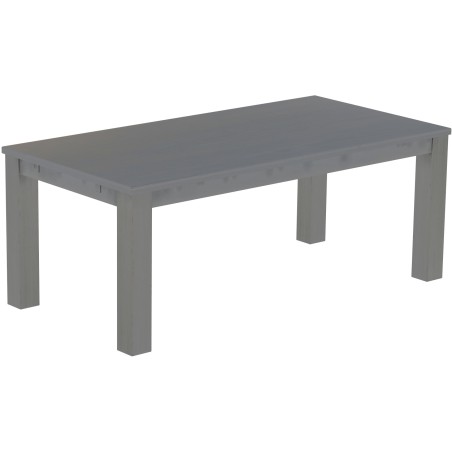 Esstisch 200x100 Rio Classico Seidengrau massiver Pinien Holztisch - vorgerichtet für Ansteckplatten - Tisch ausziehbar