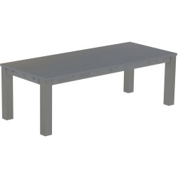 Esstisch 240x100 Rio Classico Seidengrau massiver Pinien Holztisch - vorgerichtet für Ansteckplatten - Tisch ausziehbar