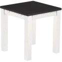 Esstisch 73x73 Rio Classico Ebenholz Weiss massiver Pinien Holztisch - vorgerichtet für Ansteckplatten - Tisch ausziehbar