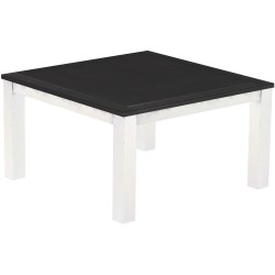 Esstisch 140x140 Rio Classico Ebenholz Weiss massiver Pinien Holztisch - Tischplatte mit Sperrholzeinlage